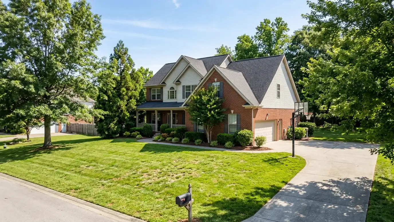 A green lawn at a Antioch, Tennessee home