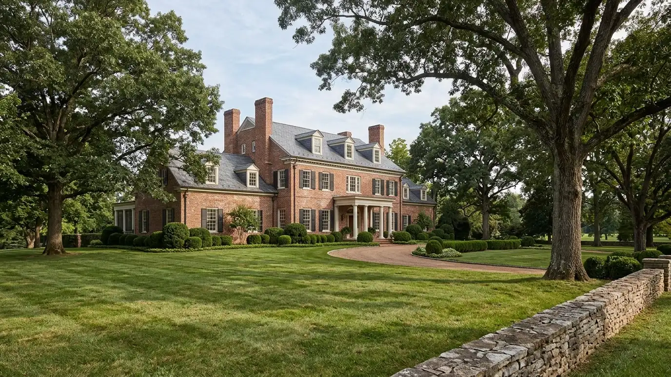 A green lawn at a Belle Meade, Tennessee home