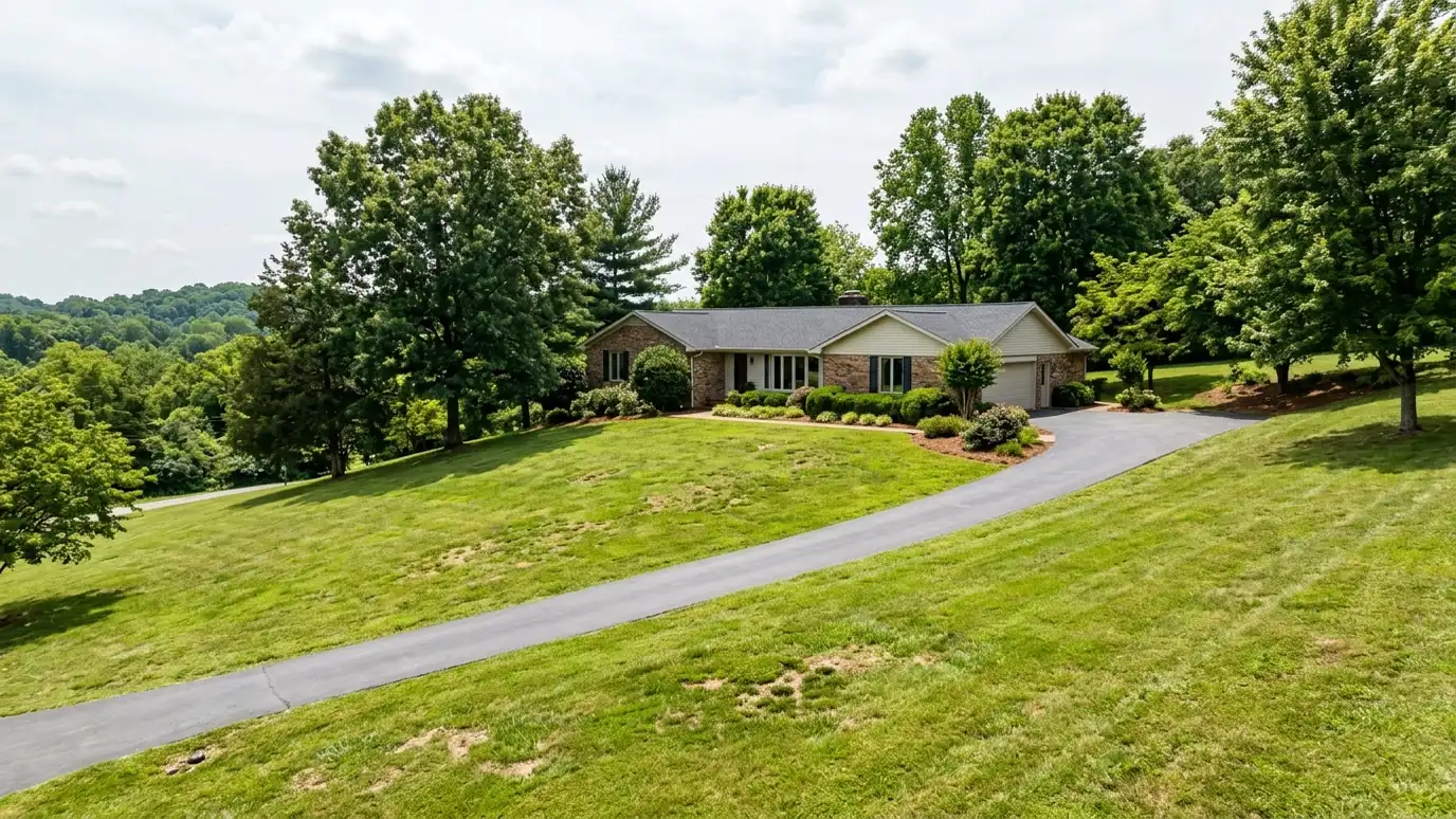 A green lawn at a Bellevue, Tennessee home