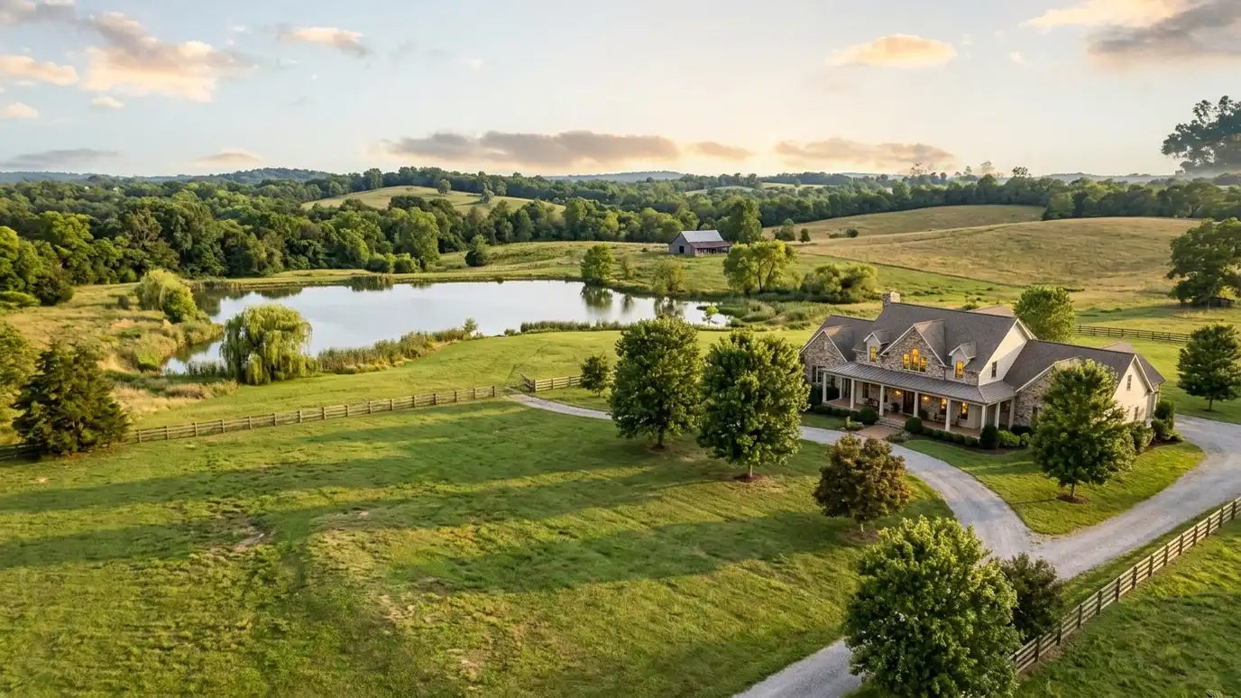 A green lawn at a College Grove, Tennessee home
