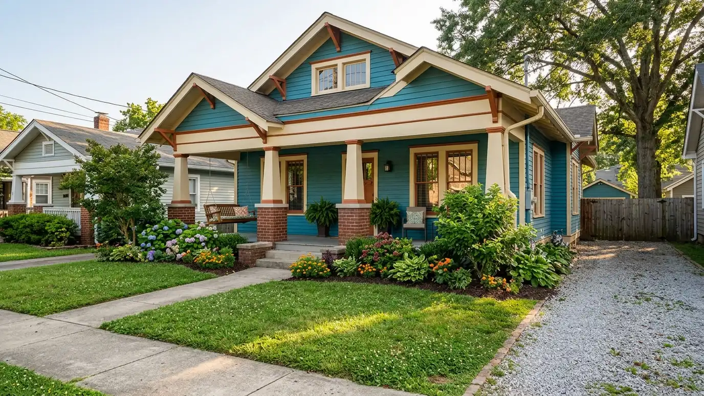 A green lawn at a East Nashville, Tennessee home