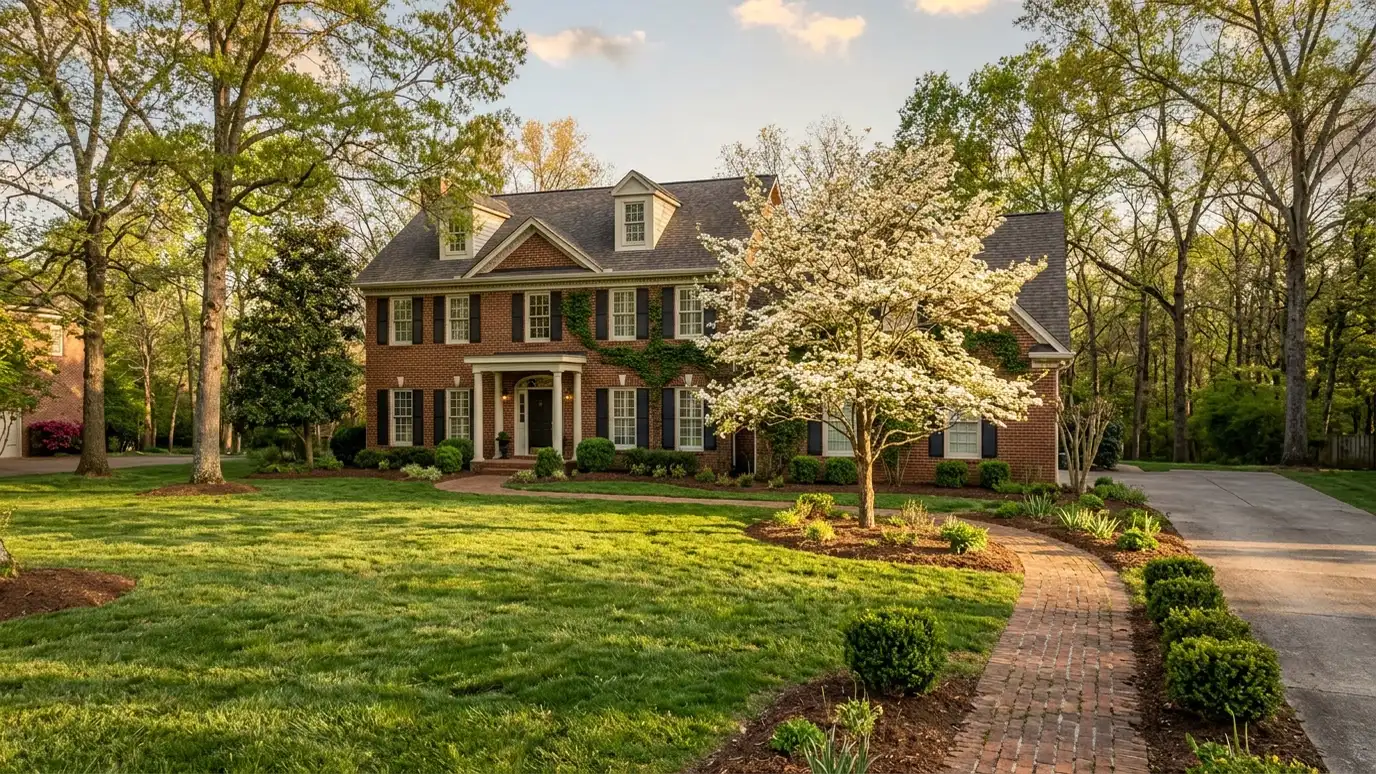 A green lawn at a Franklin, Tennessee home
