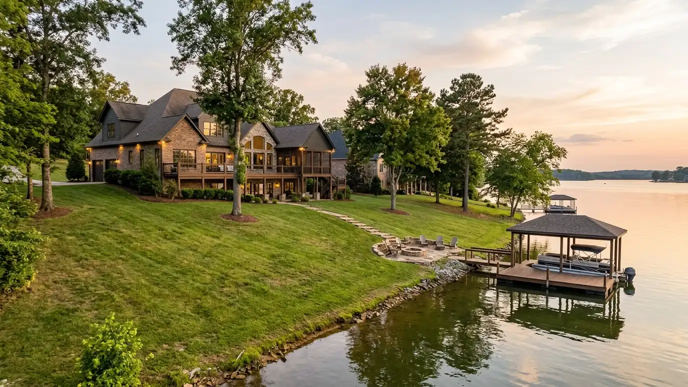 A green lawn at a Hendersonville, Tennessee home