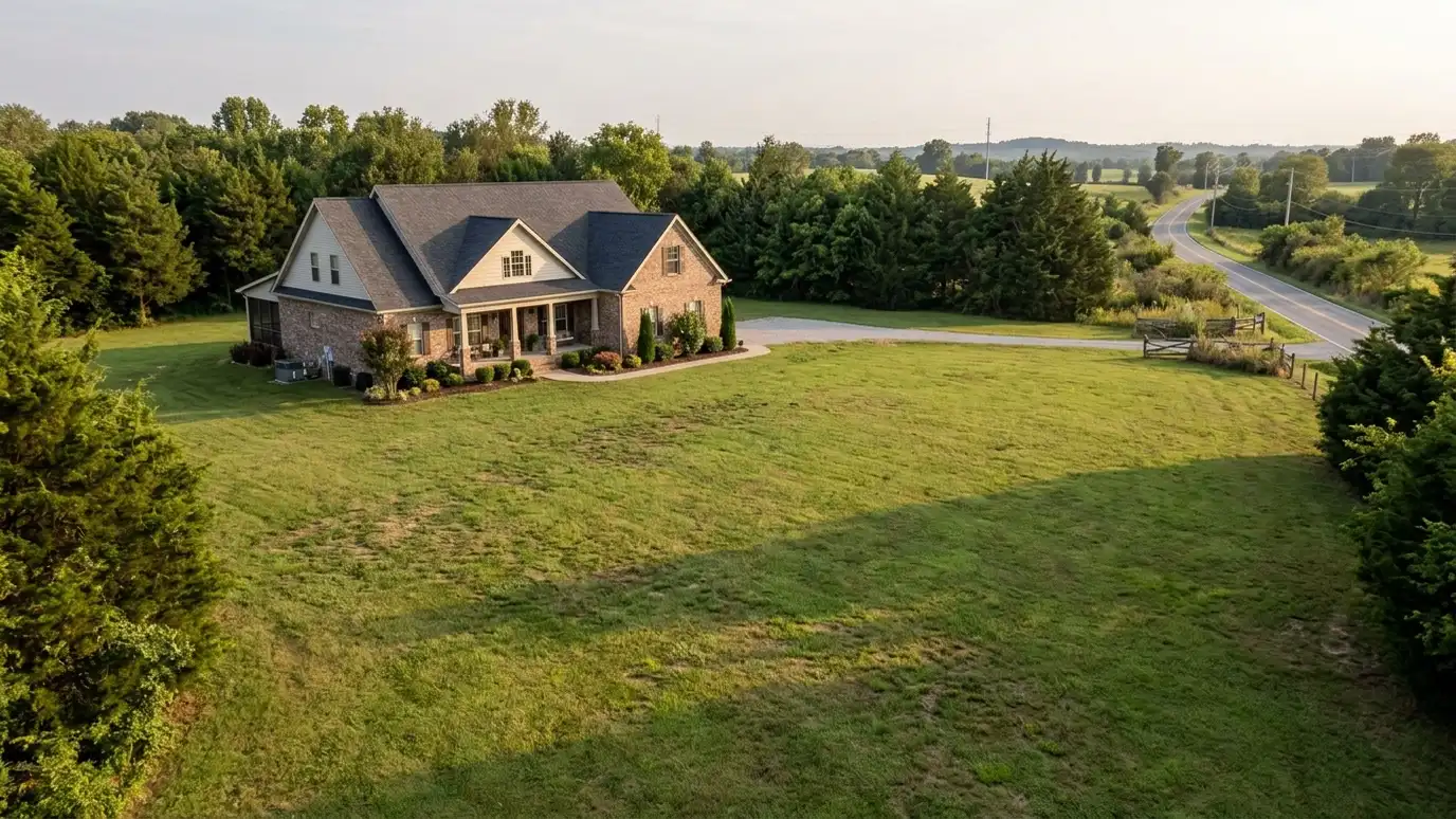 A green lawn at a Lebanon, Tennessee home