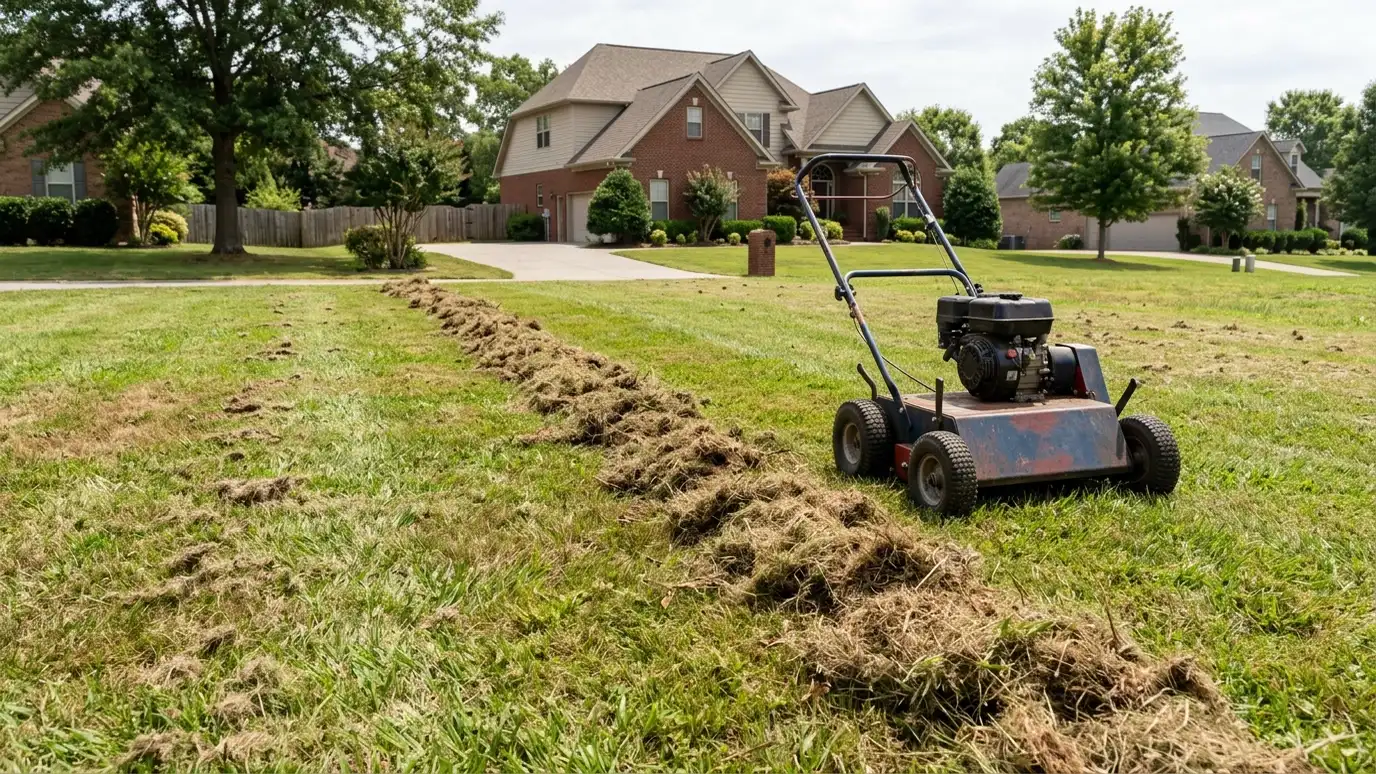 Dethatching and Power Raking | Music City Lawn Service Dethatching and Power Raking in Nashville and Middle Tennessee