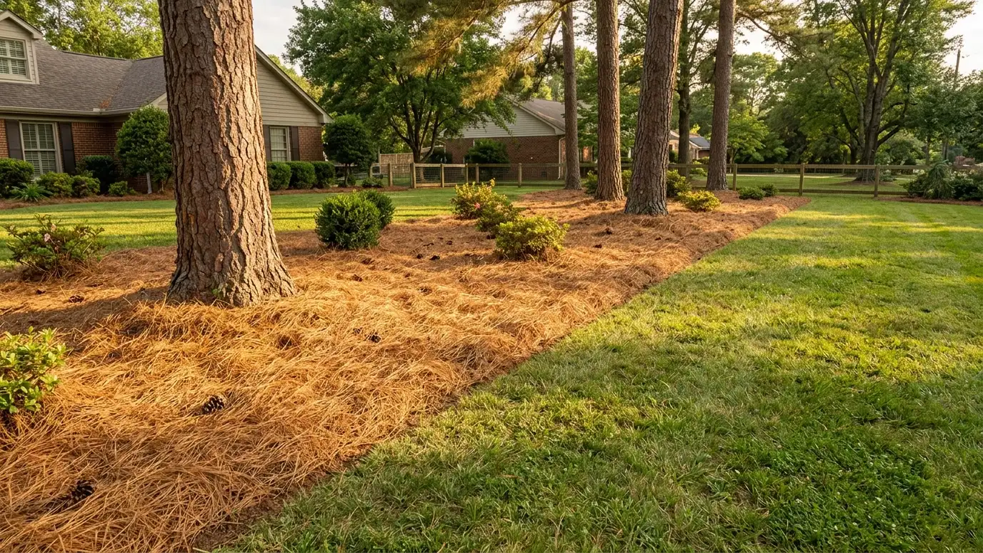 Pine Straw Installation | Music City Lawn Service Pine Straw Installation in Nashville and Middle Tennessee
