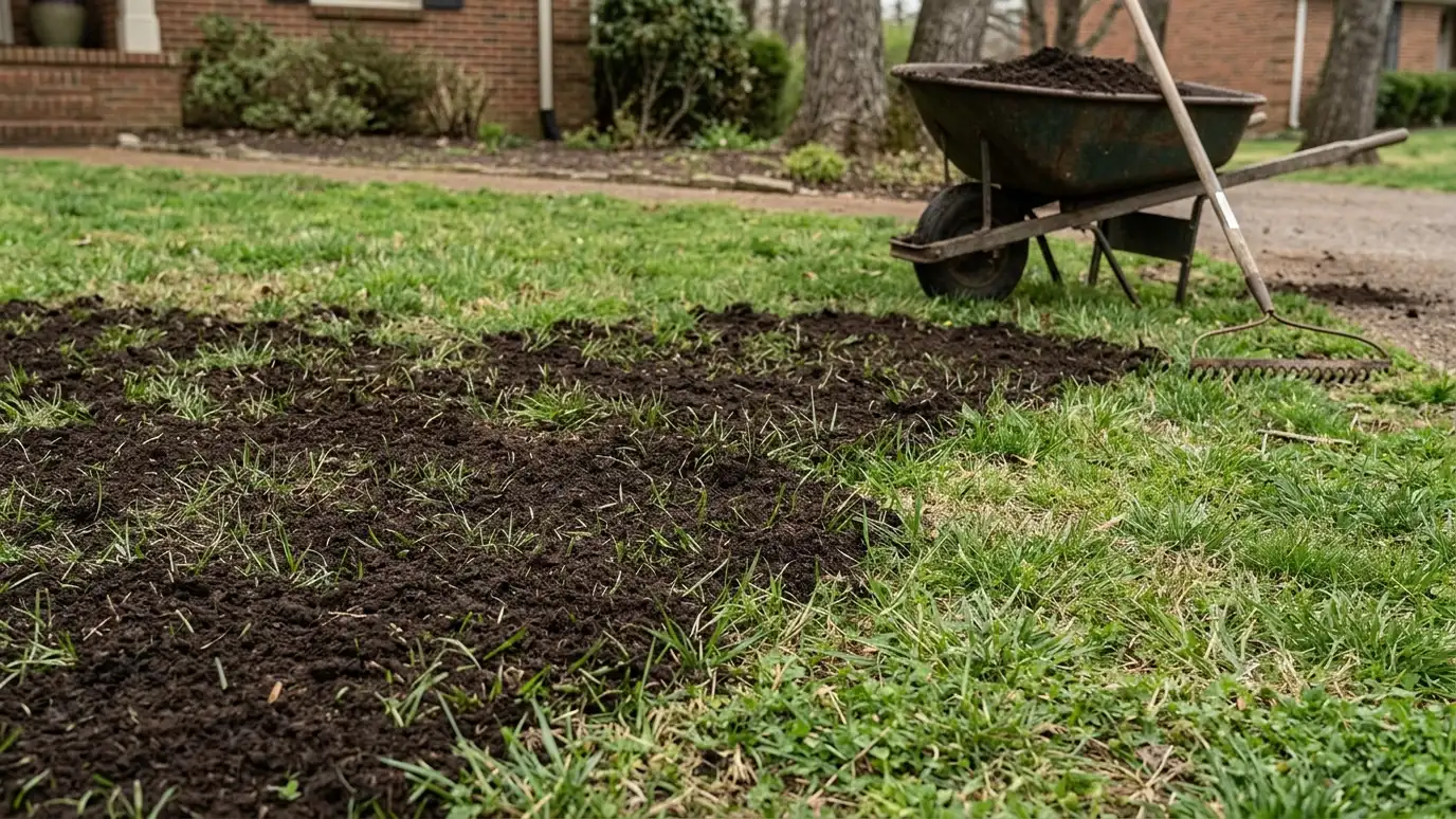 Topdressing and Compost | Music City Lawn Service Topdressing and Compost in Nashville and Middle Tennessee